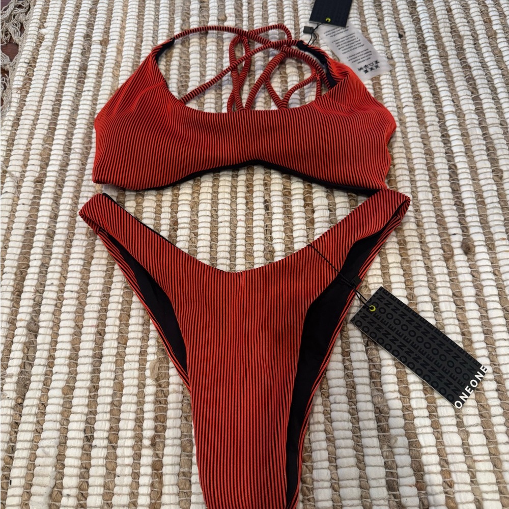 ONEONE bikini - Cristy Top and Madison Bottoms - Flame